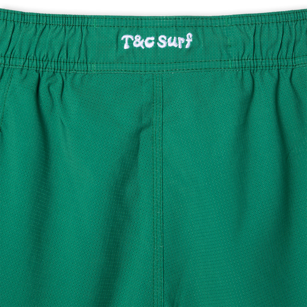 T&amp;C Surf Designs Elastic Scalop 19" Beach Short-Green