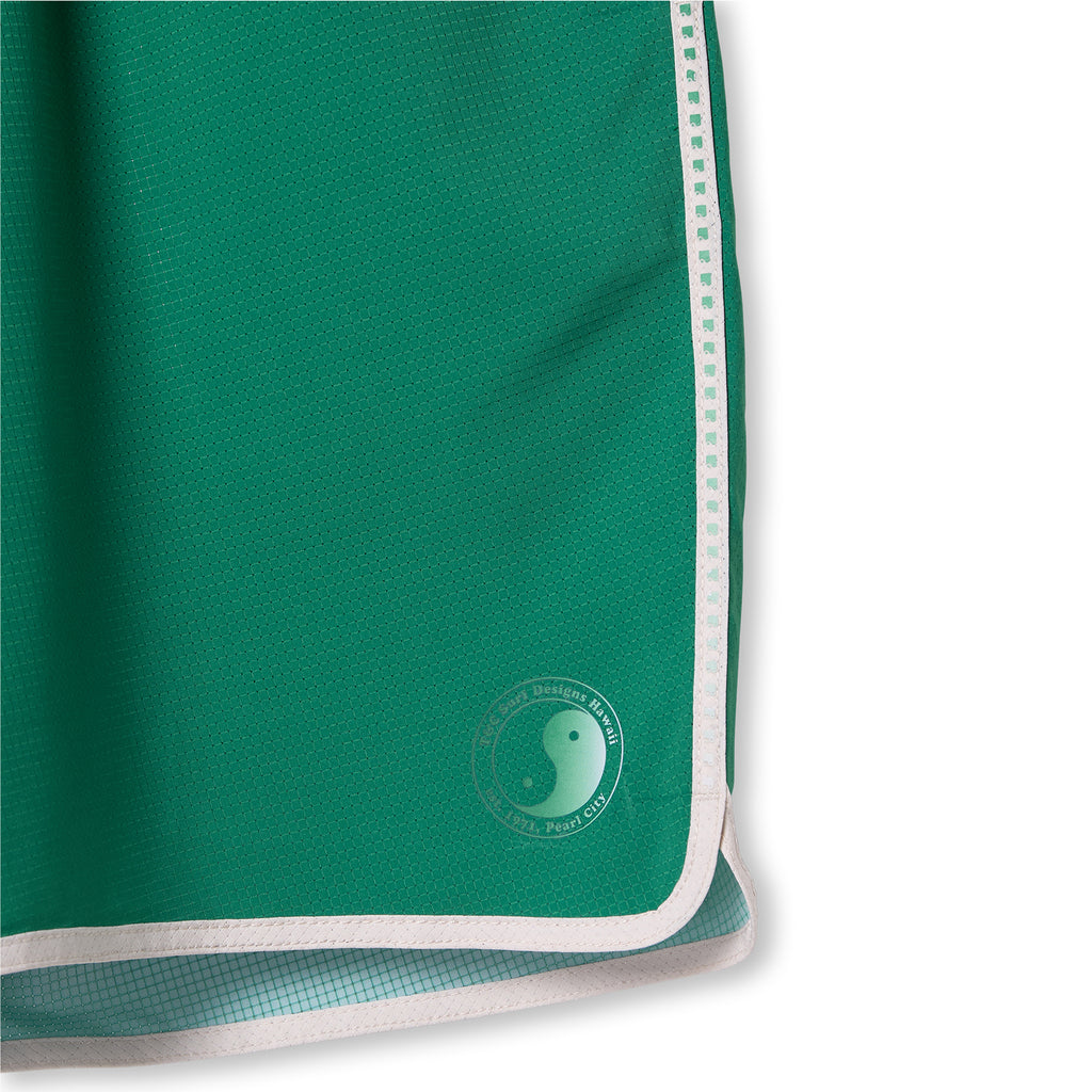 T&amp;C Surf Designs Elastic Scalop 19" Beach Short-Green