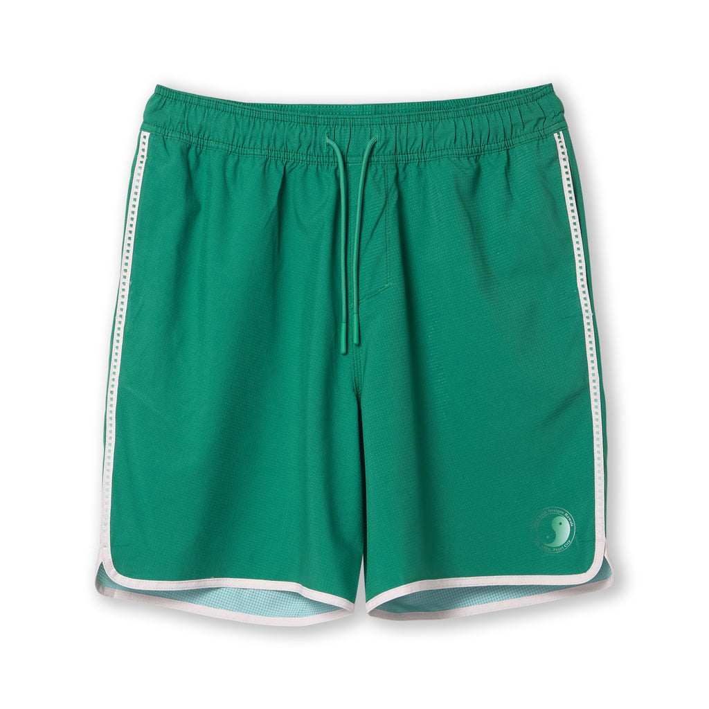 T&amp;C Surf Designs Elastic Scalop 19" Beach Short-Green