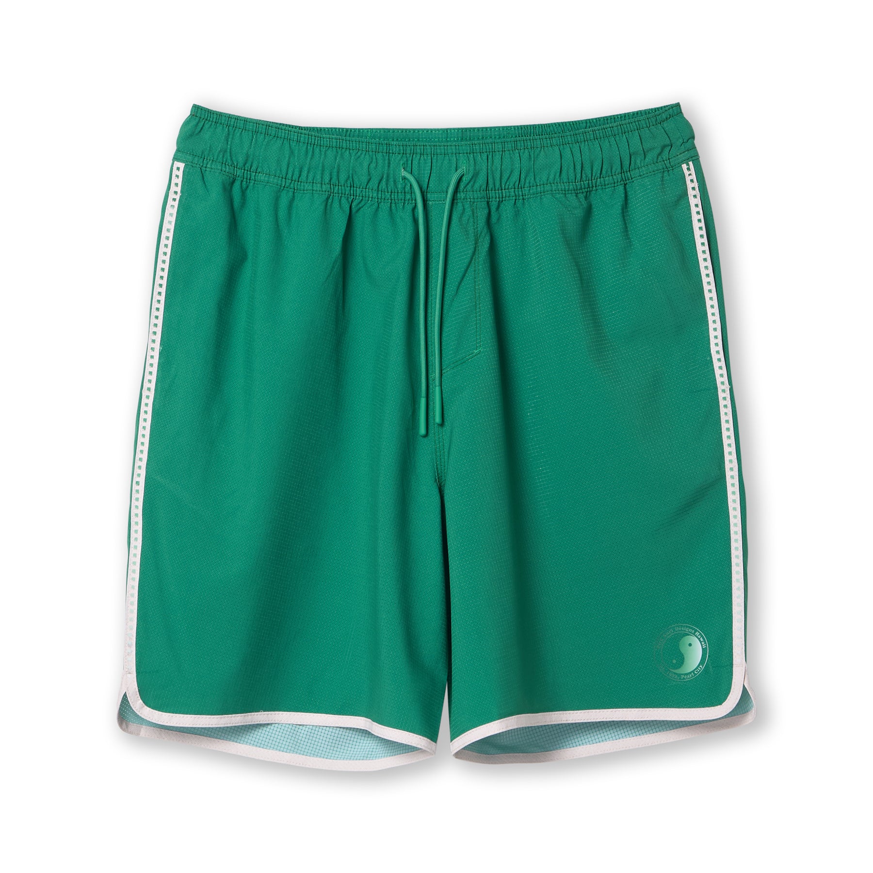 T&amp;C Surf Designs Elastic Scalop 19" Beach Short-Green