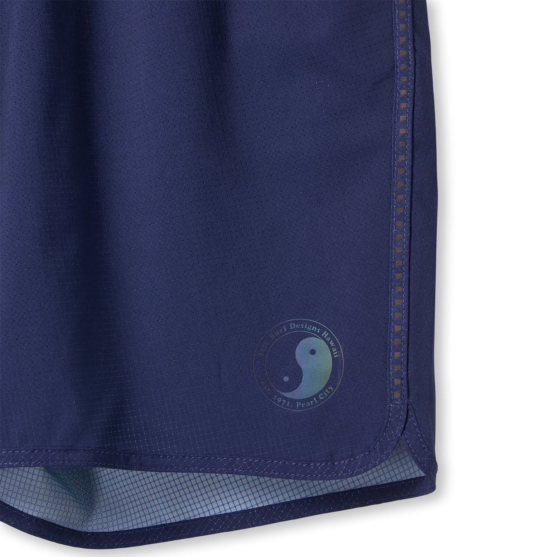 T&amp;C Surf Designs Elastic Scalop 19" Beach Short-Navy