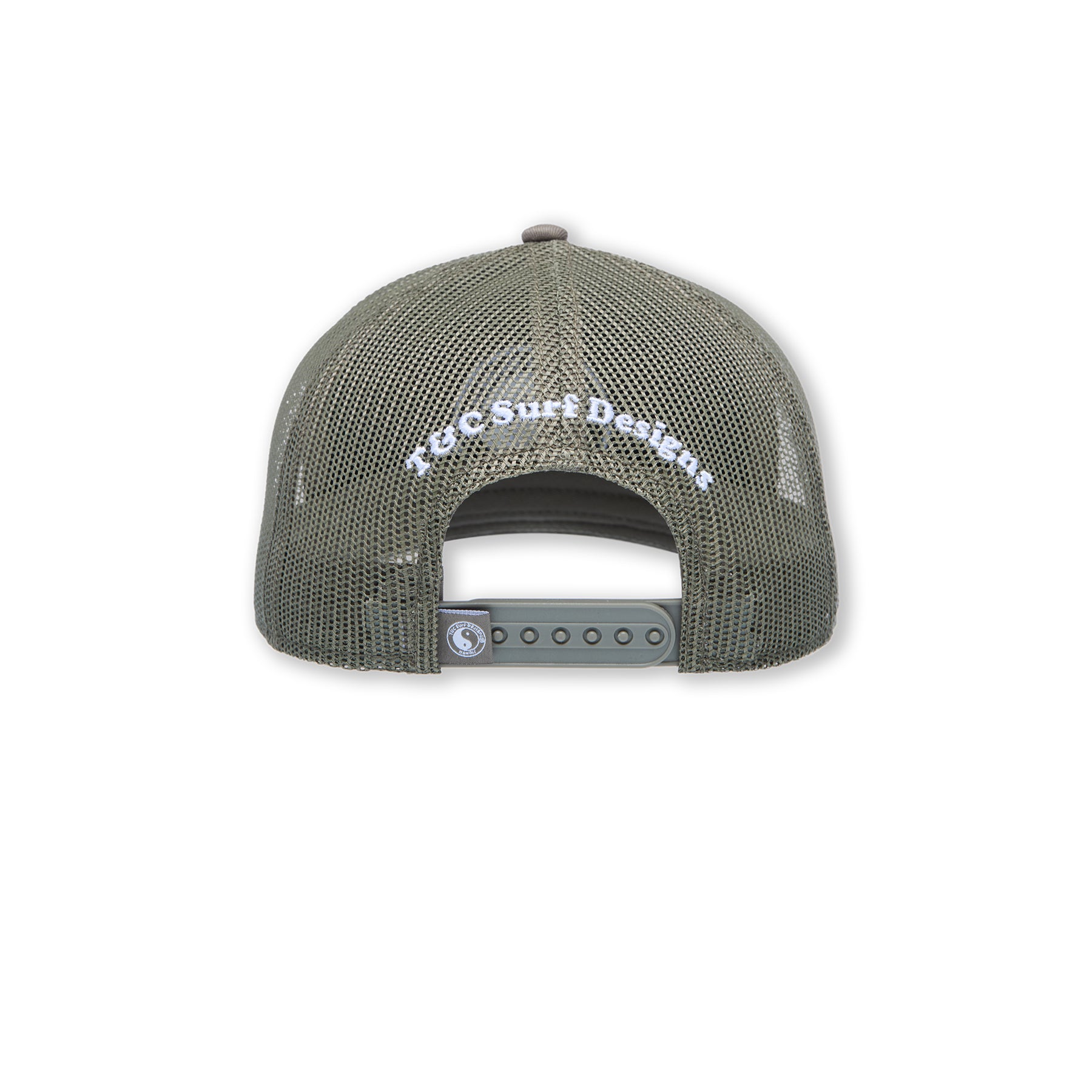 Boné Trucker T&C Surf Designs YY Plain - Verde Militar / Logotipo Verde Militar