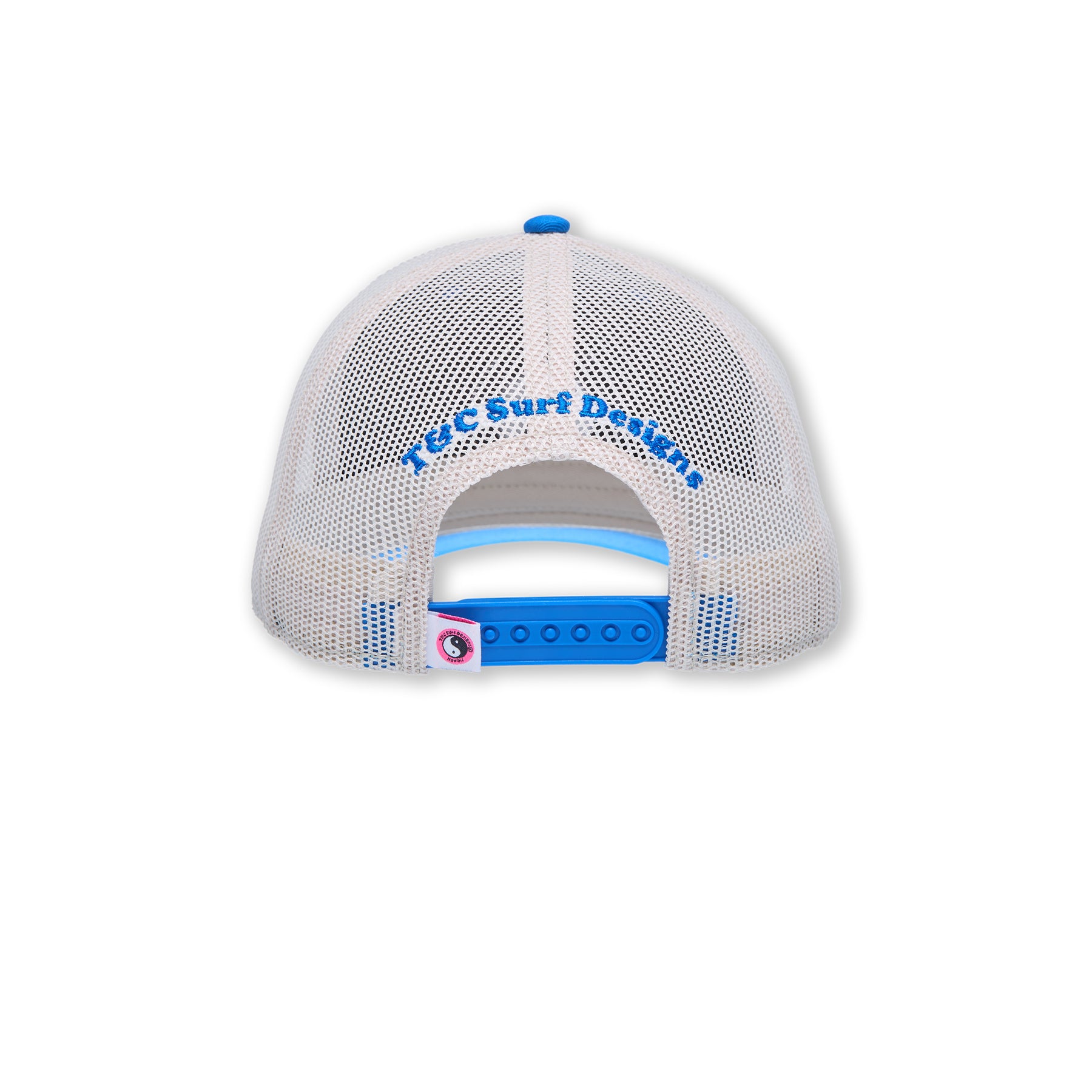 Boné Trucker T&C Surf Designs YY Multico - Azul Elétrico / Branco Sujo / Logótipo Rosa