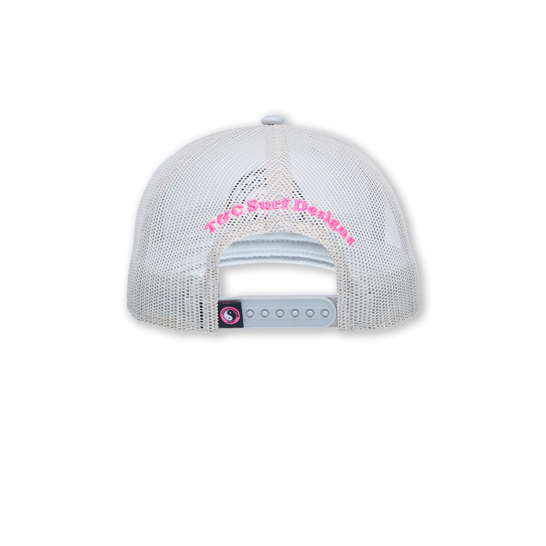Boné Trucker T&C Surf Designs YY Plain - Cinzento / Logótipo Rosa