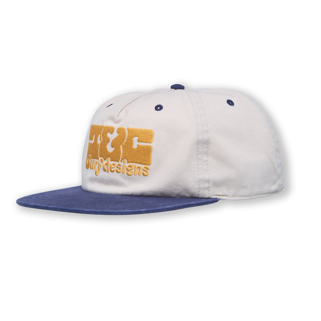 Boné Funco Unstructured da T&C Surf Designs - Natural/Azul Marinho