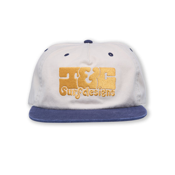Boné Funco Unstructured da T&C Surf Designs - Natural/Azul Marinho