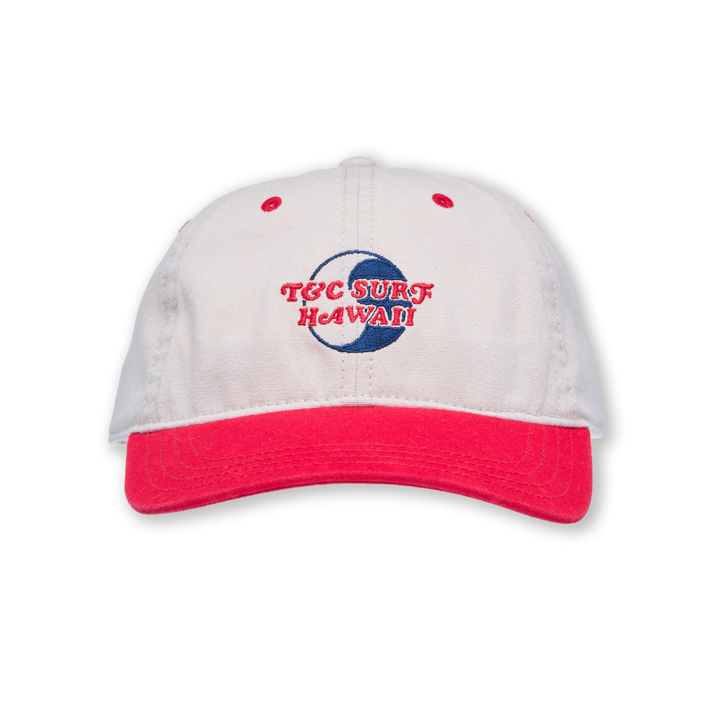 Boné T&C Surf Designs TCSH Dad Cap - Cinza-bege/Vermelho