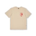 T-shirt de manga curta com logótipo oval frontal da T&C Surf Designs - Bege acinzentado