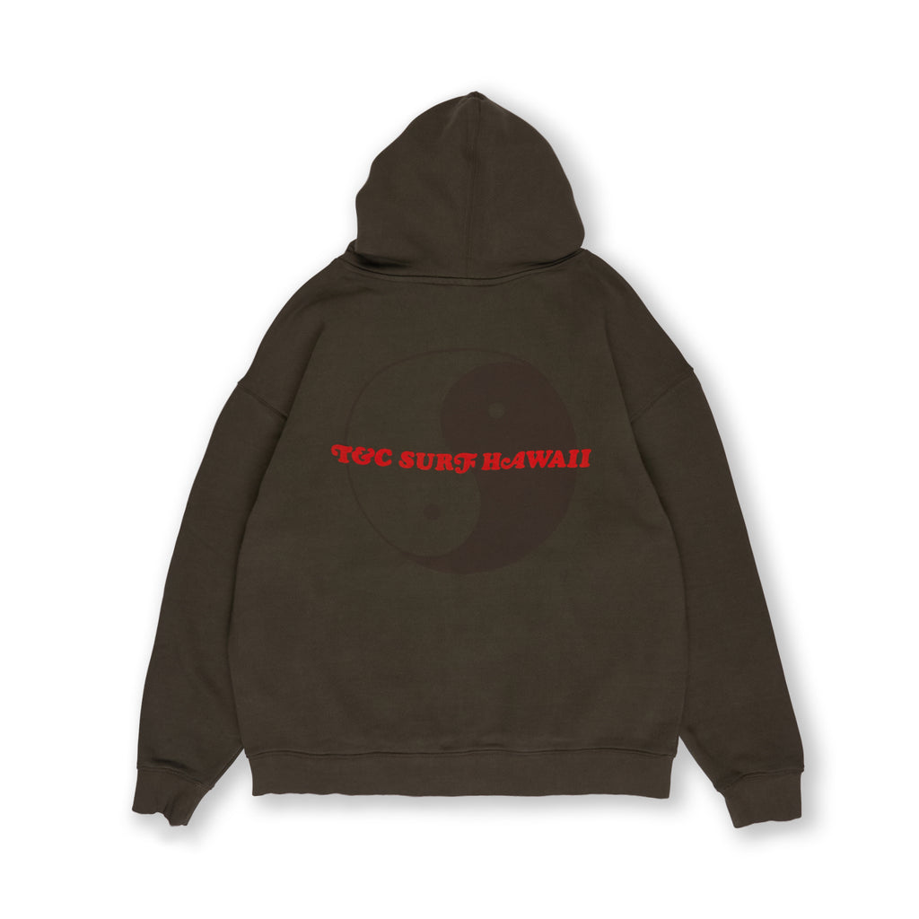 Sweatshirt com Capuz e Fecho Pesado T&C Surf Designs TCSH - Castanho