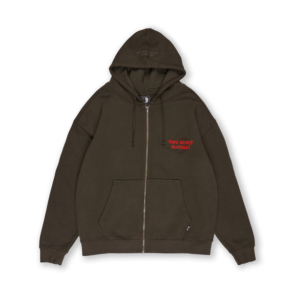 T&C Surf Designs TCSH Heavy Zip Hoodie Sweat-Brown