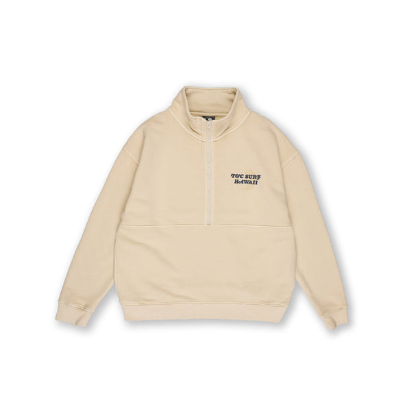 T&C Surf Designs TCSH Quarter Zip Sweat-Greige
