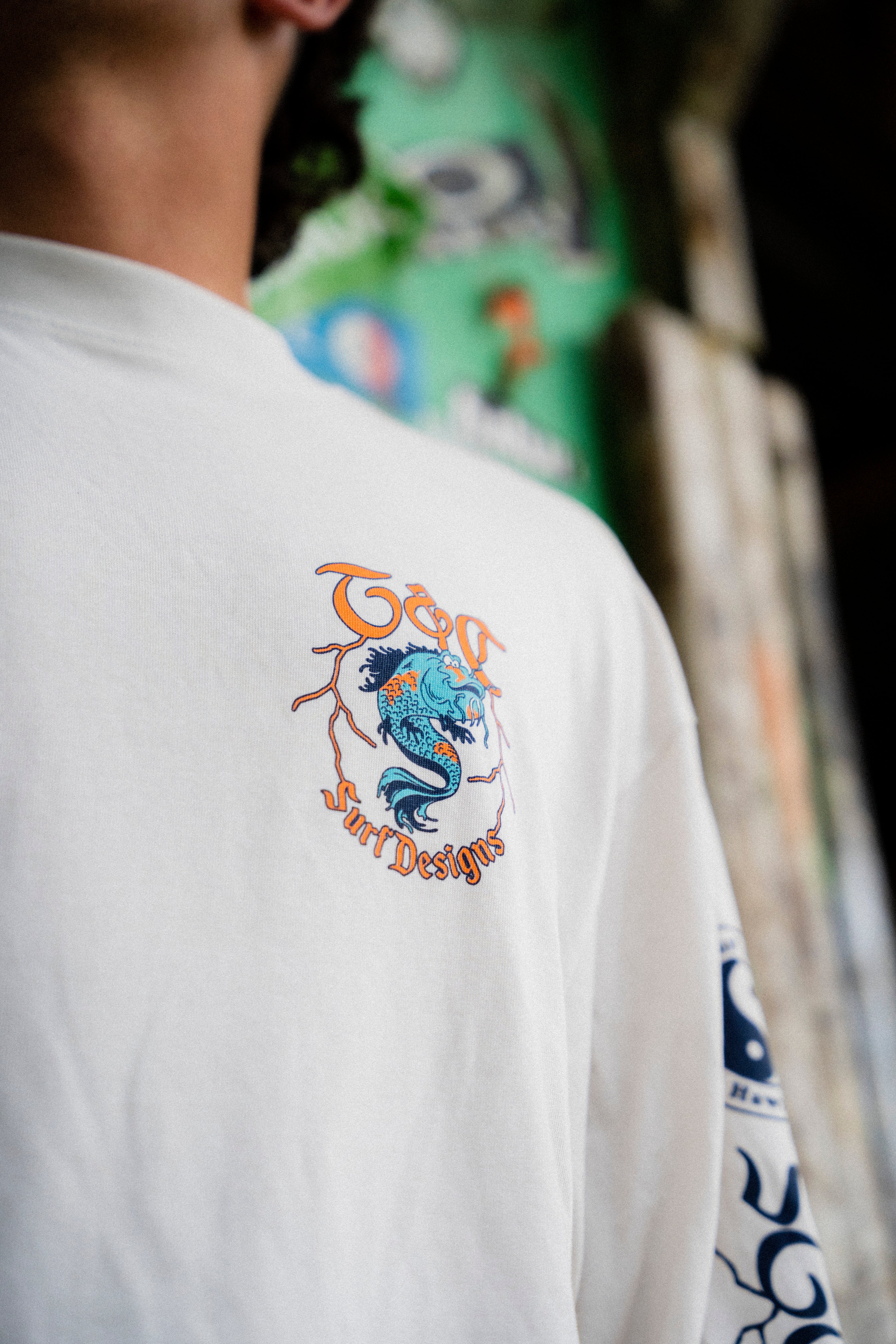 T-shirt de manga comprida T&C Surf Designs Koï Lightning - Cinza Claro