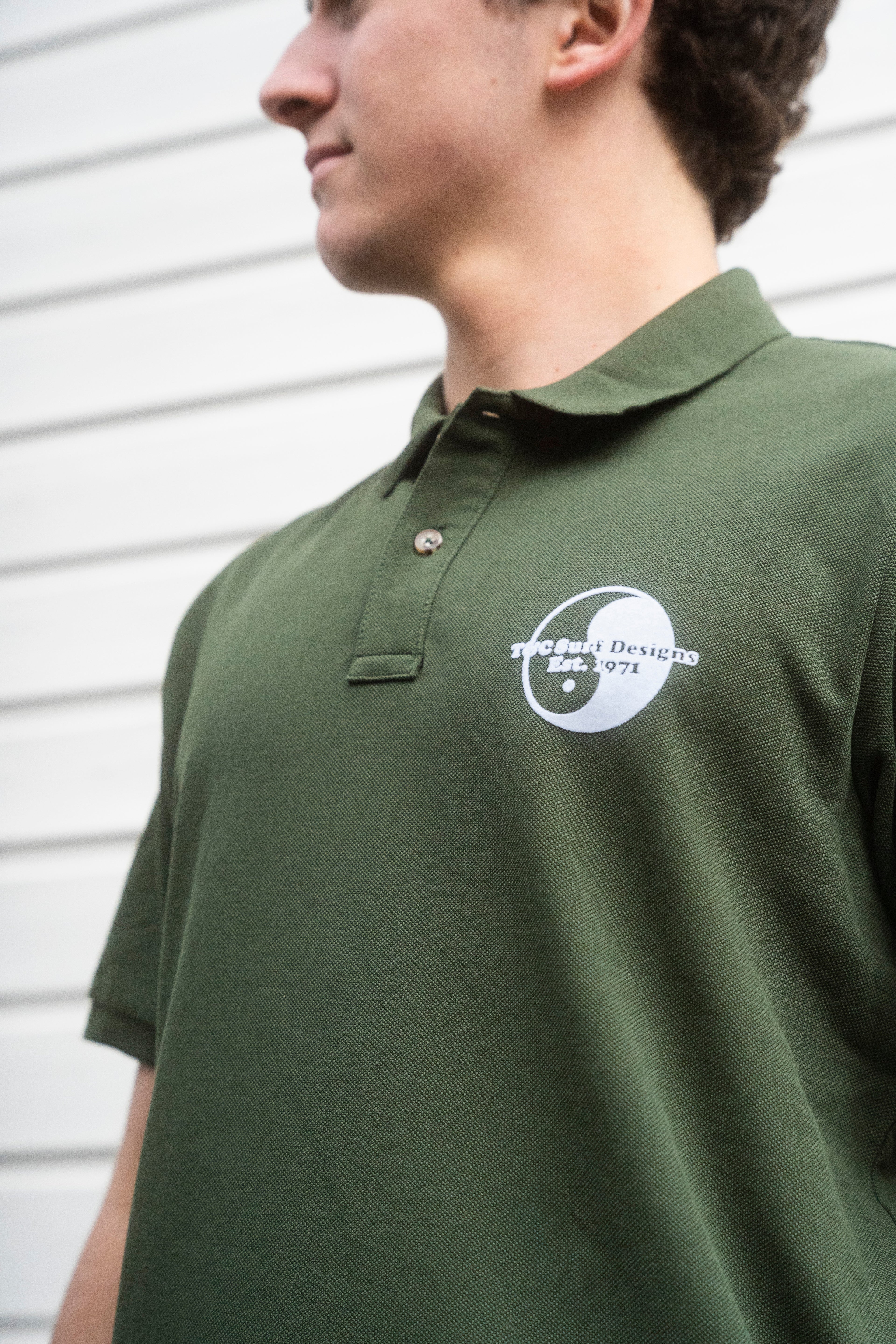 T&C Surf Designs Plain S/S Polo - Dark Military