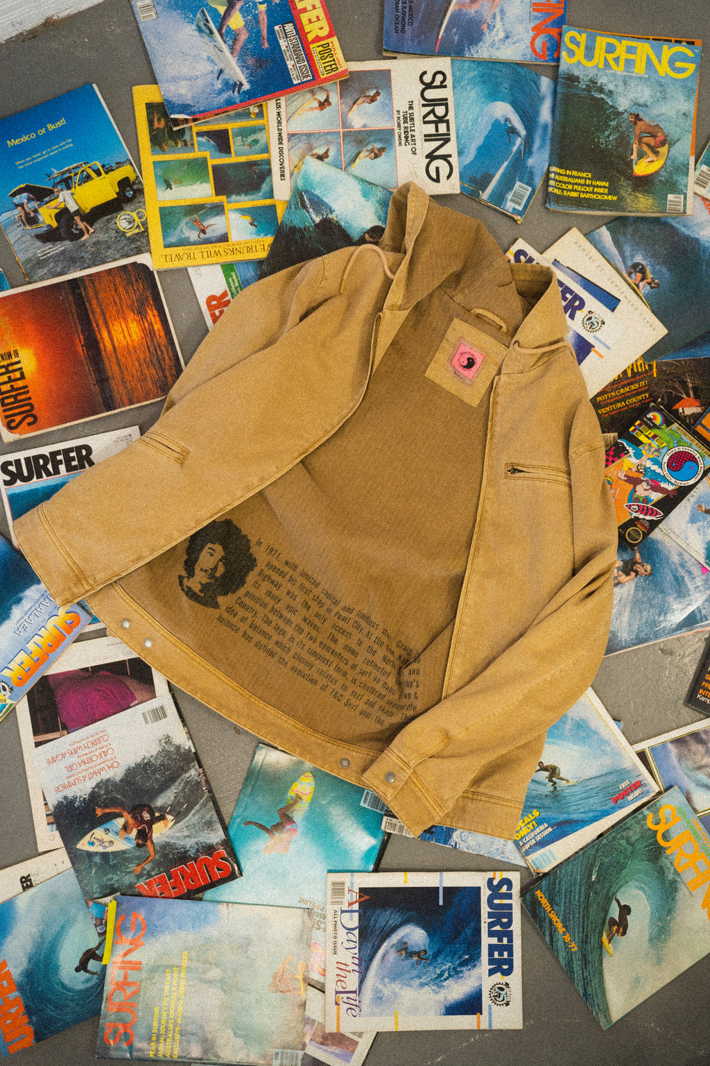 T&C Surf Designs Twill Hooded Jacket - Dark Khaki