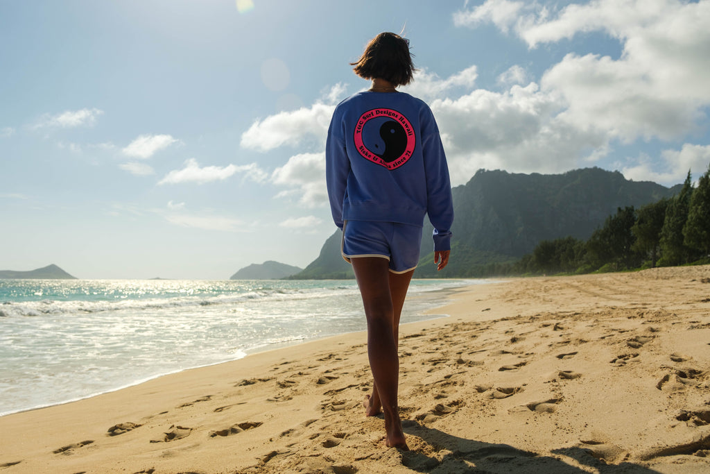 T&amp;C Surf Designs Women YY 71 Crew Sweat-Blueberry
