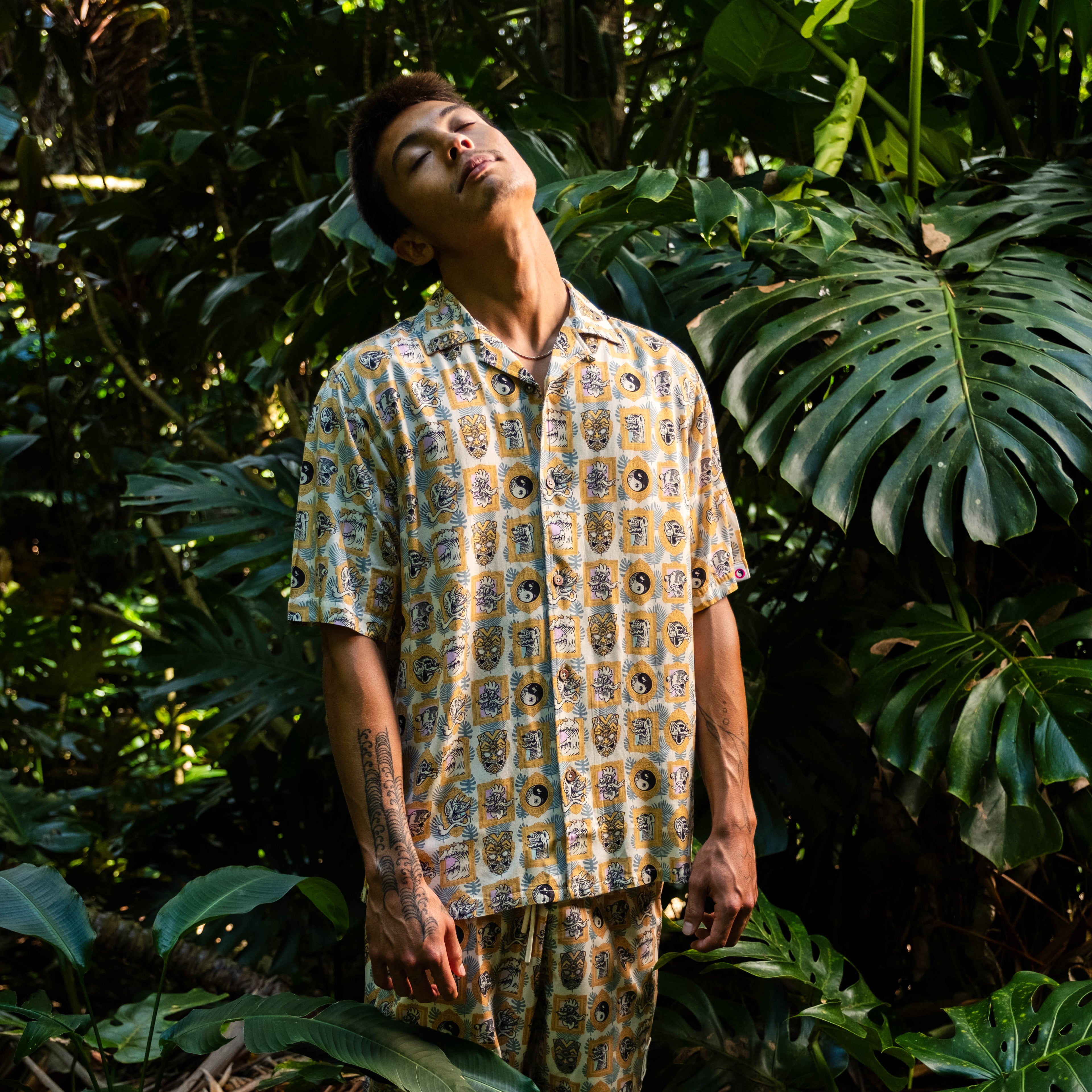 T&C Surf Designs Aloha chemise manches courtes - Greige Jon Frame