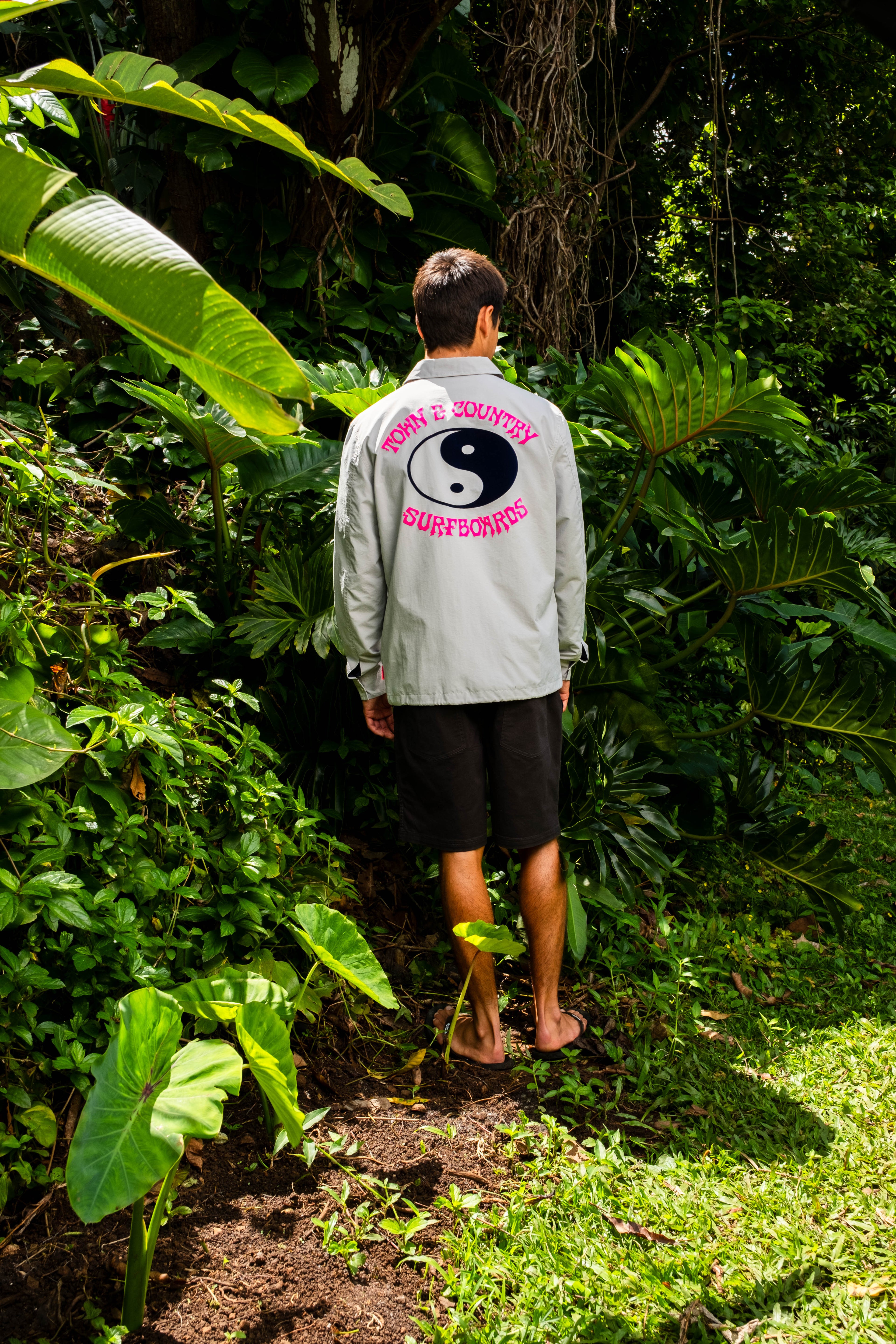 T&C Surf Designs Nylon Coach Jacket - Grey