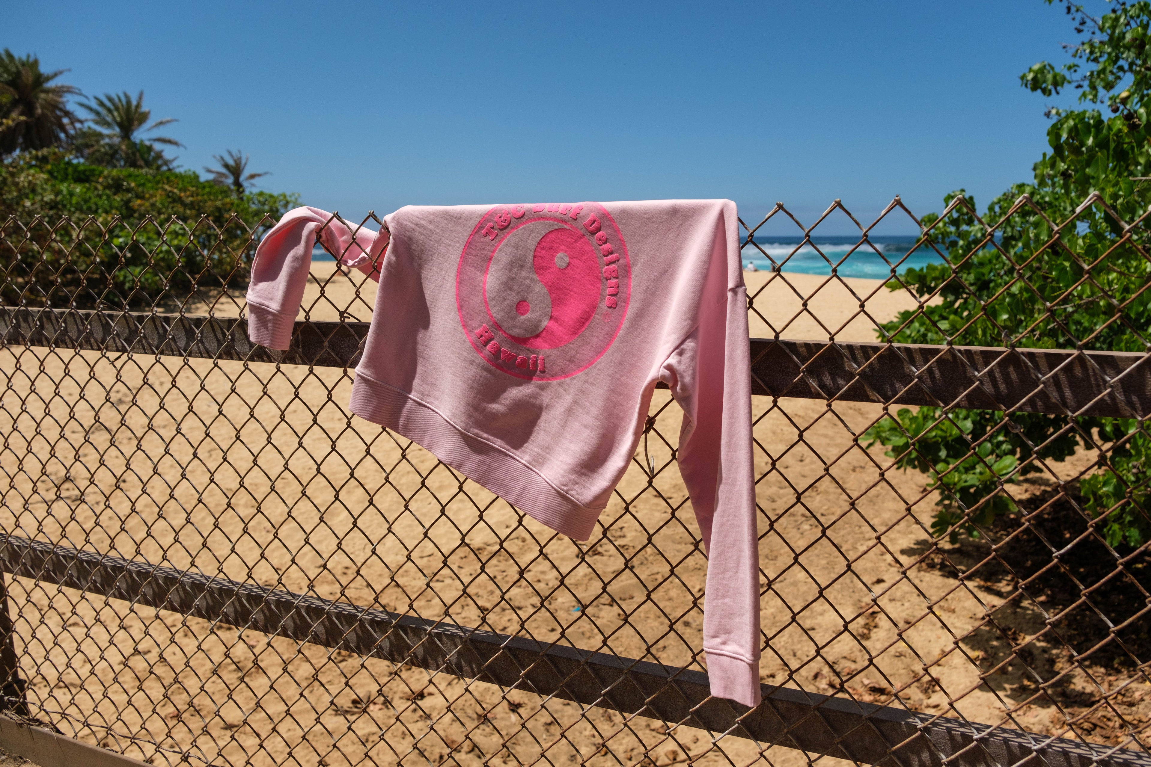 T&C Surf Designs Women YY Crew Sweat- Washed Rose