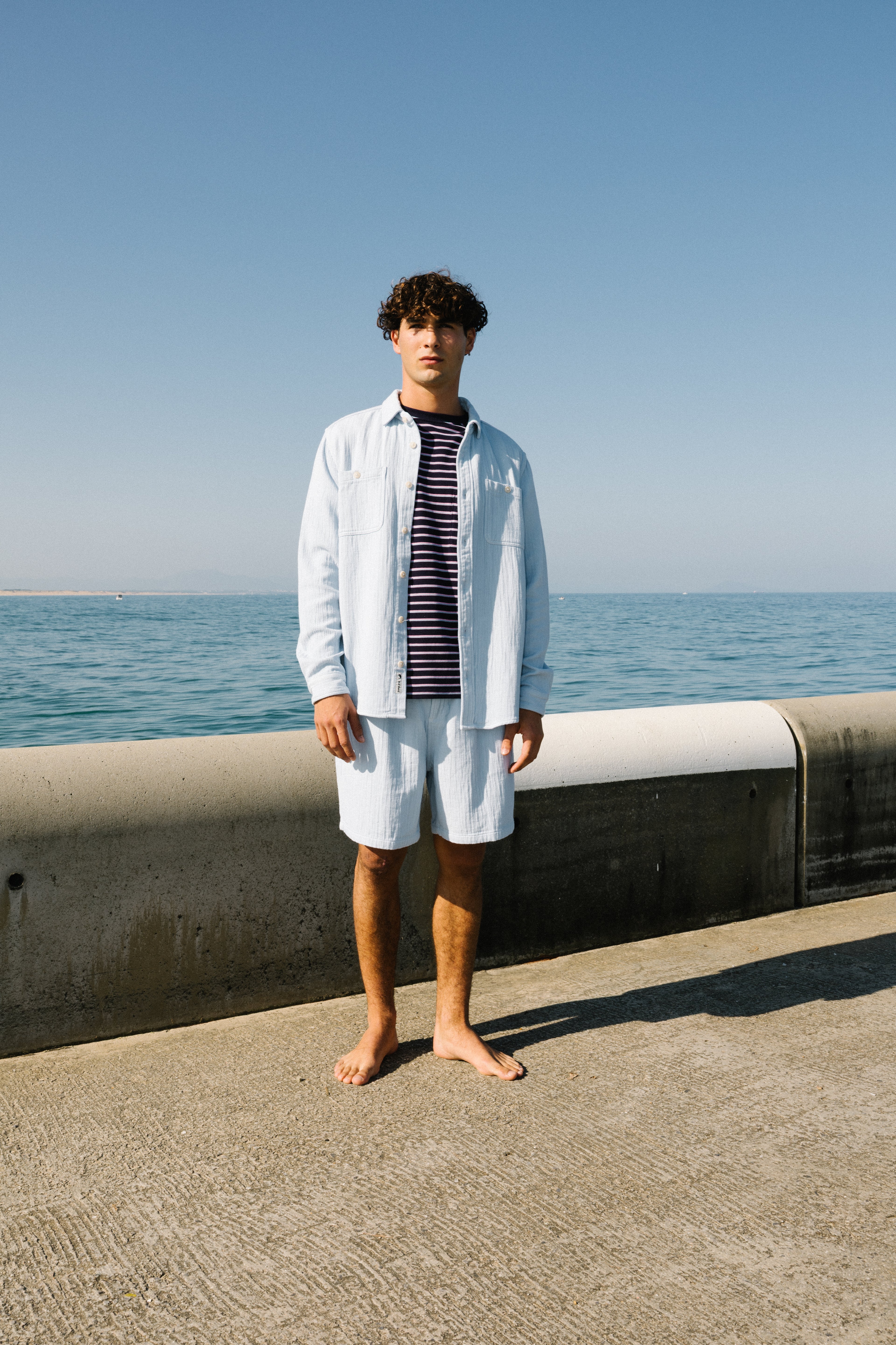 Calção de praia T&C Surf Designs Cotton Gaze 20" - Azul Claro (Usado)