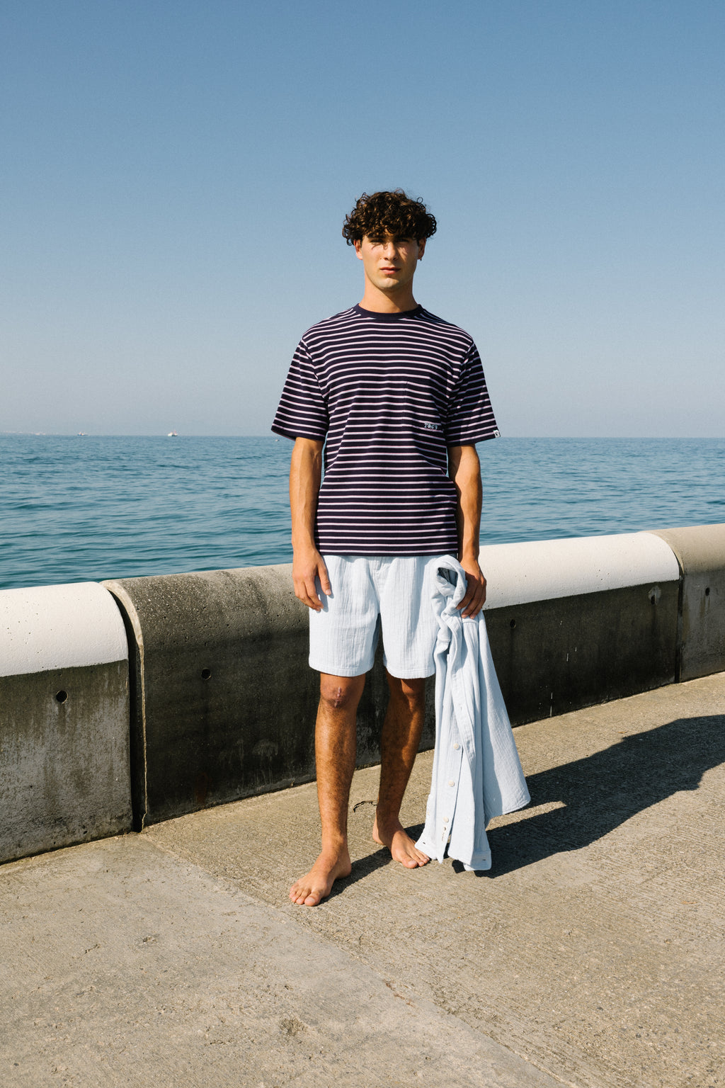 Calção de praia T&C Surf Designs Cotton Gaze 20" - Azul Claro (Usado)