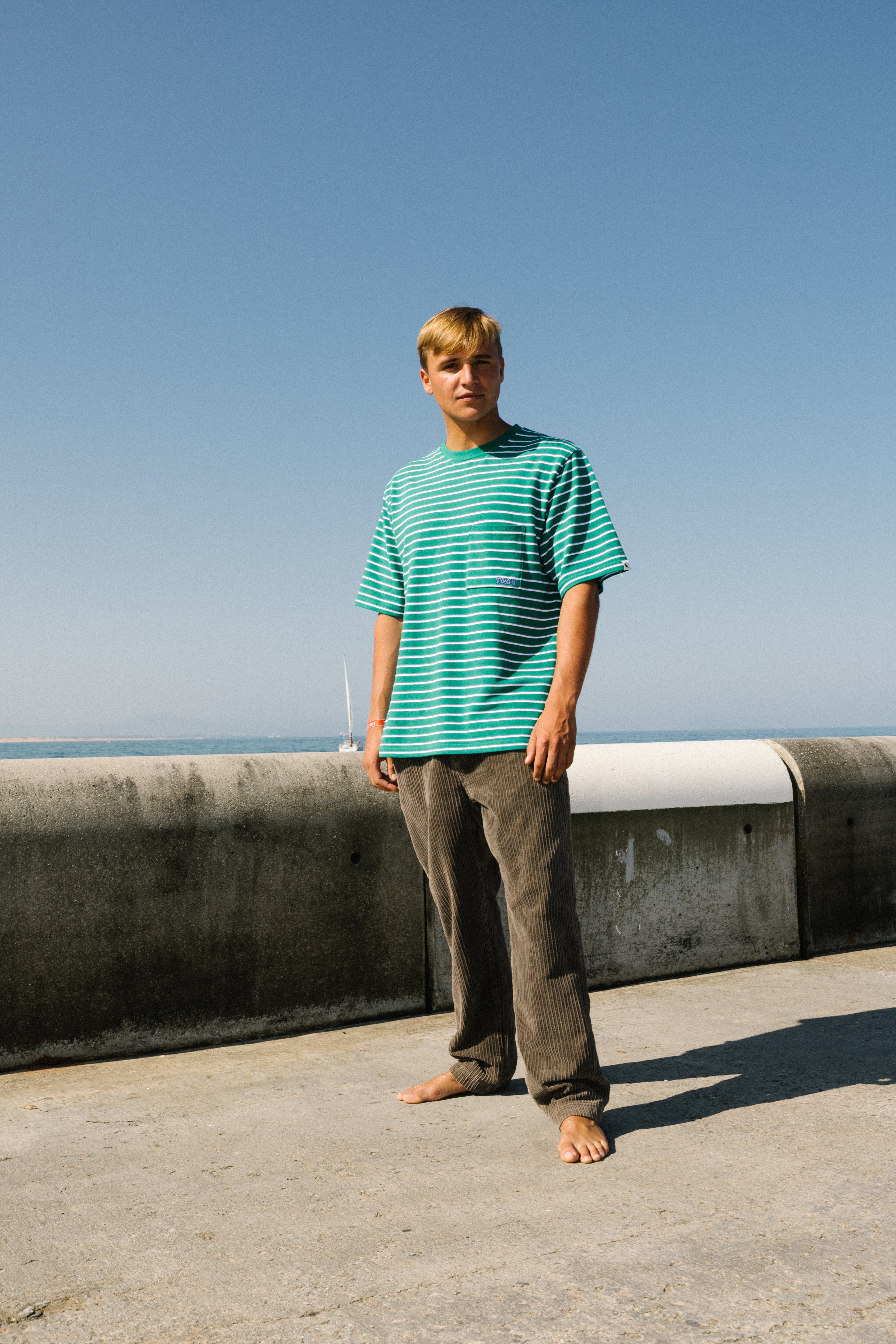 Calças de praia em bombazine da T&C Surf Designs - Castanho