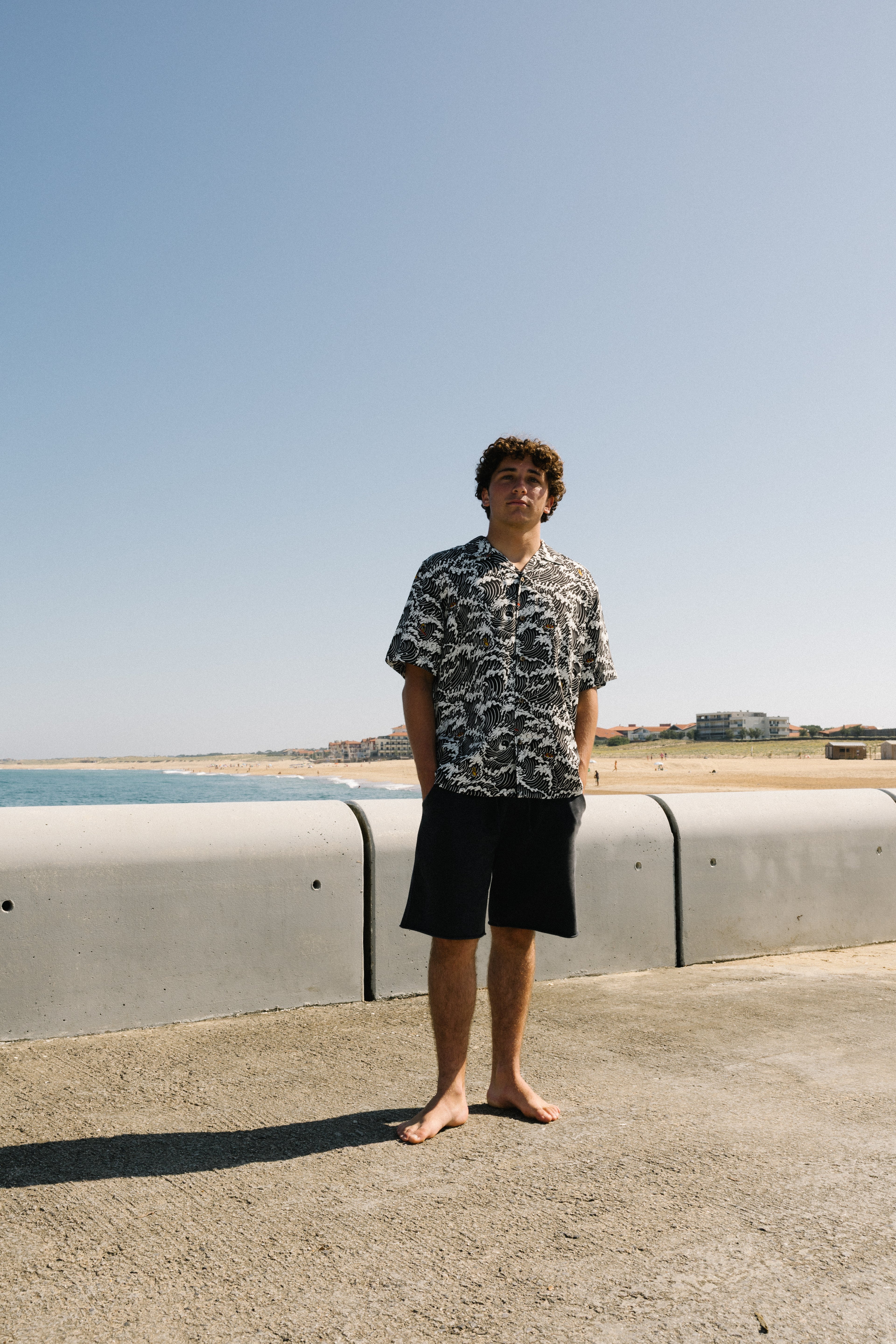 Camisola de manga curta Aloha da T&C Surf Designs - Preto Militar