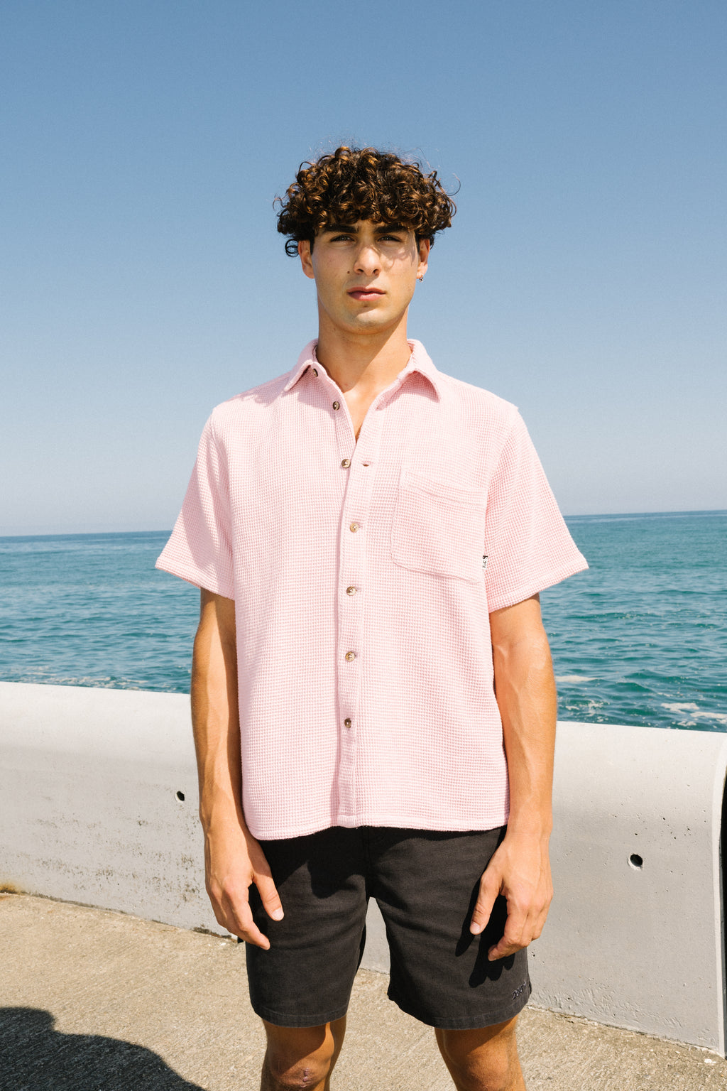 T&amp;C Surf Designs Waffle S/S Shirt - Old Pink