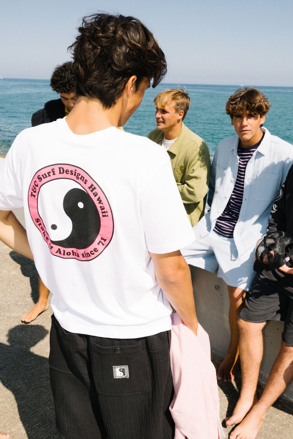 T-shirt de manga curta com logótipo T&C Surf Designs YY 71 - Branca