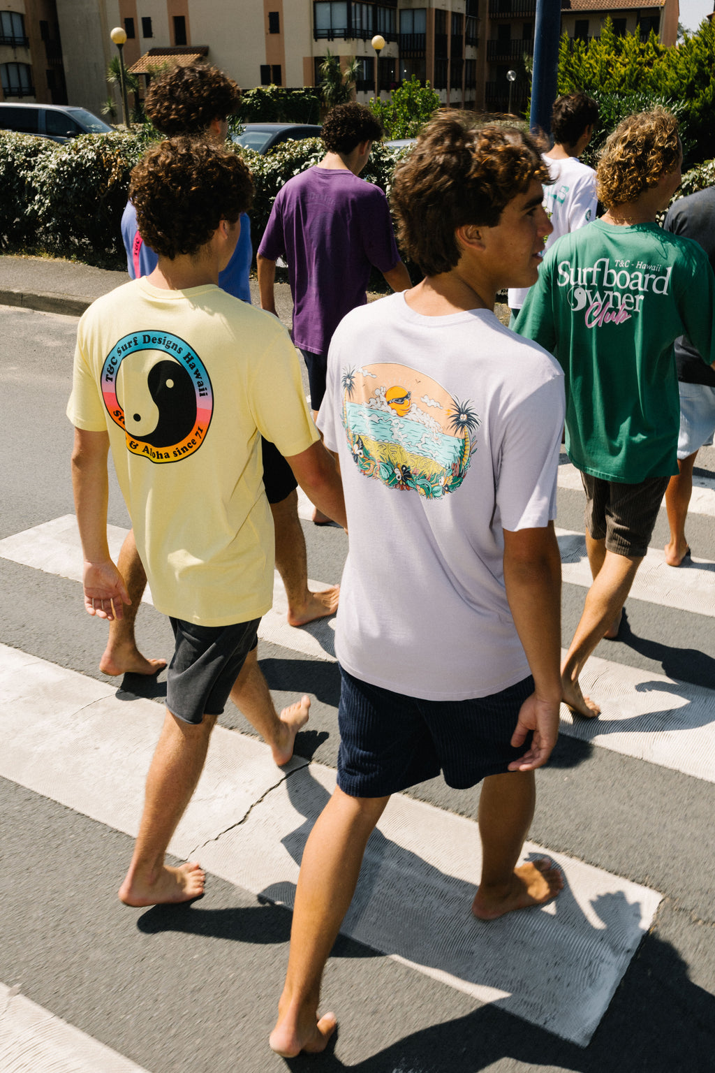 T-shirt de manga curta Kenny Sun Set da T&C Surf Designs - Branco Vintage