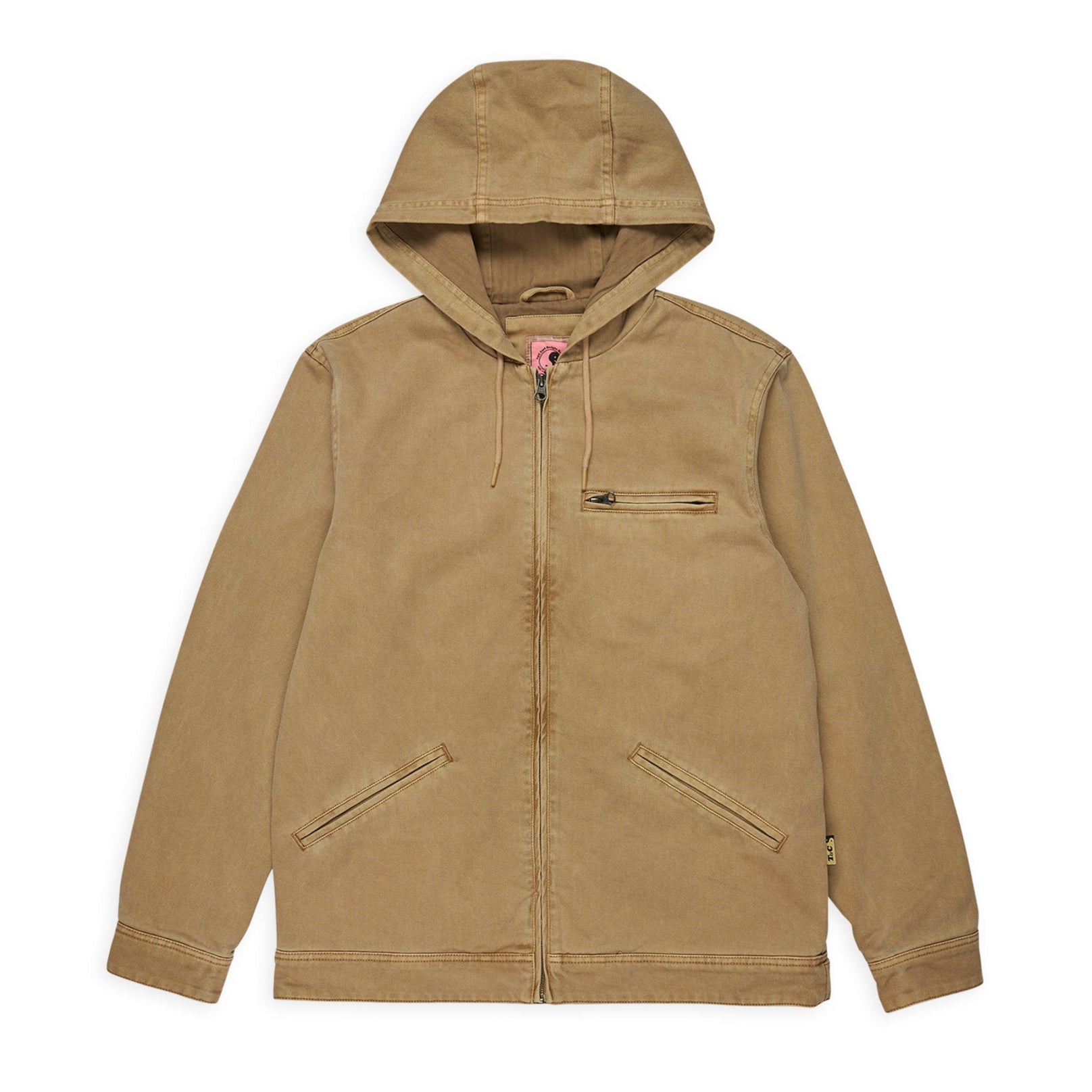T&C Surf Designs Twill Hooded Jacket - Dark Khaki
