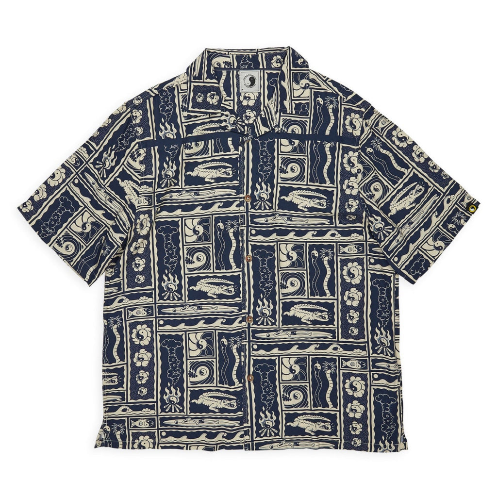 T&C Surf Designs Aloha chemise manches courtes - Navy Kenny Camp