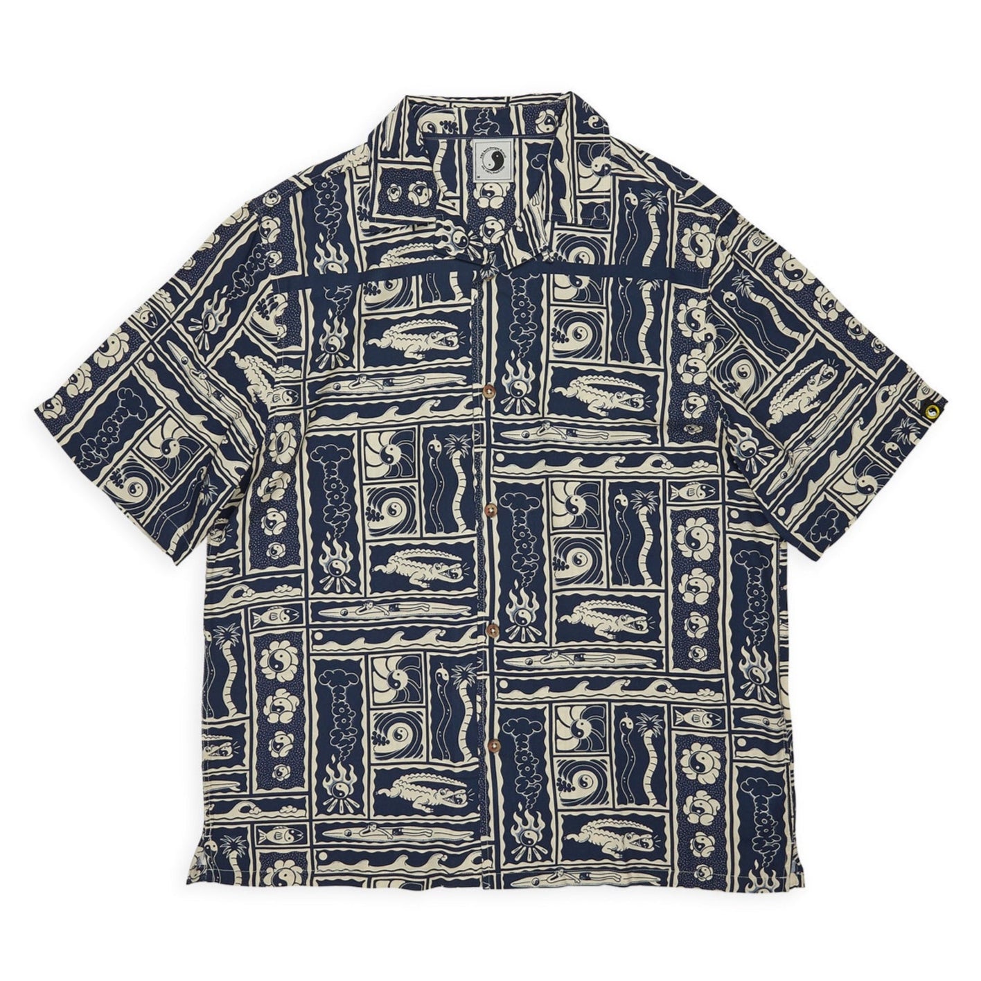 T&C Surf Designs Aloha chemise manches courtes - Navy Kenny Camp