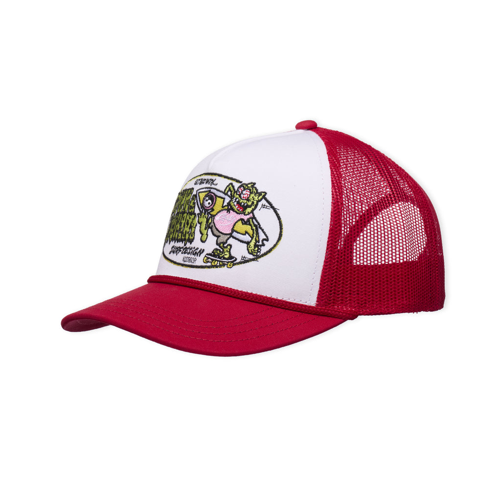 Boné Trucker Desestruturado Funco da T&C Surf Designs - Vermelho