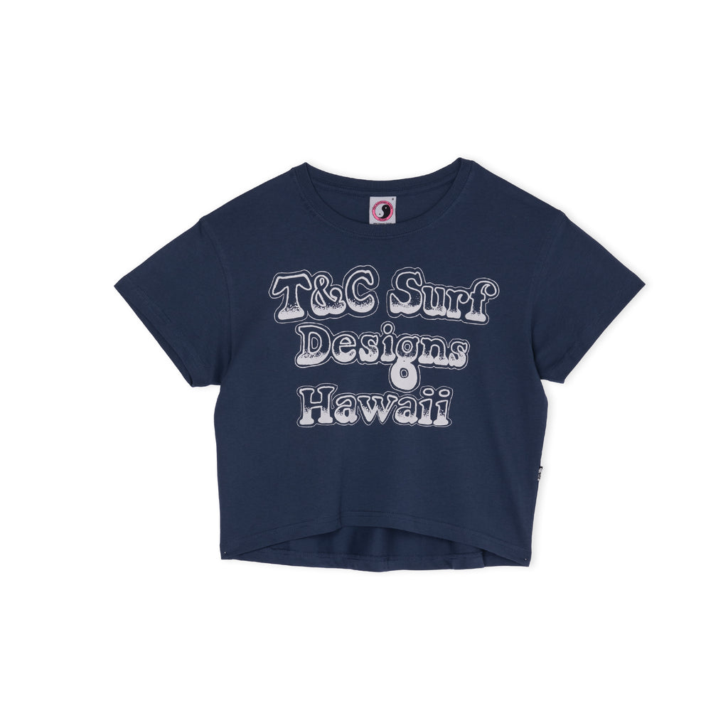 Women Vintage Crop Tee-shirt manches courtes