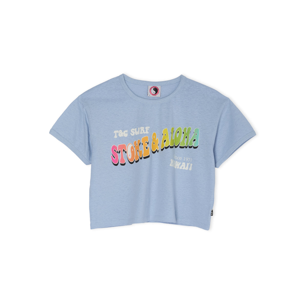 Women Aloha Crop Tee-shirt manches courtes