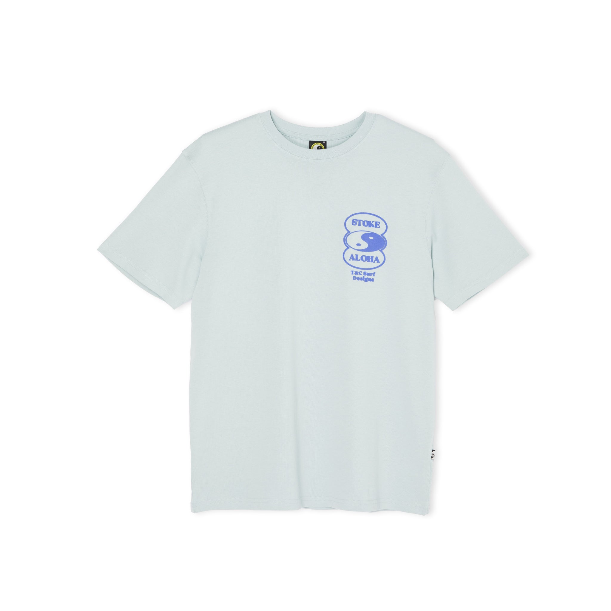 T&amp;C Surf Designs Oval Front Logo S/S Tee-Used Blue