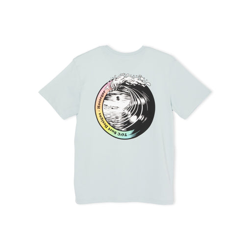 T-shirt de manga curta Destination da T&C Surf Designs - Azul usada