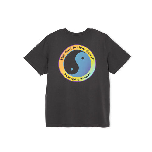 T-shirt de manga curta Destination da T&C Surf Designs - Preto Lavado