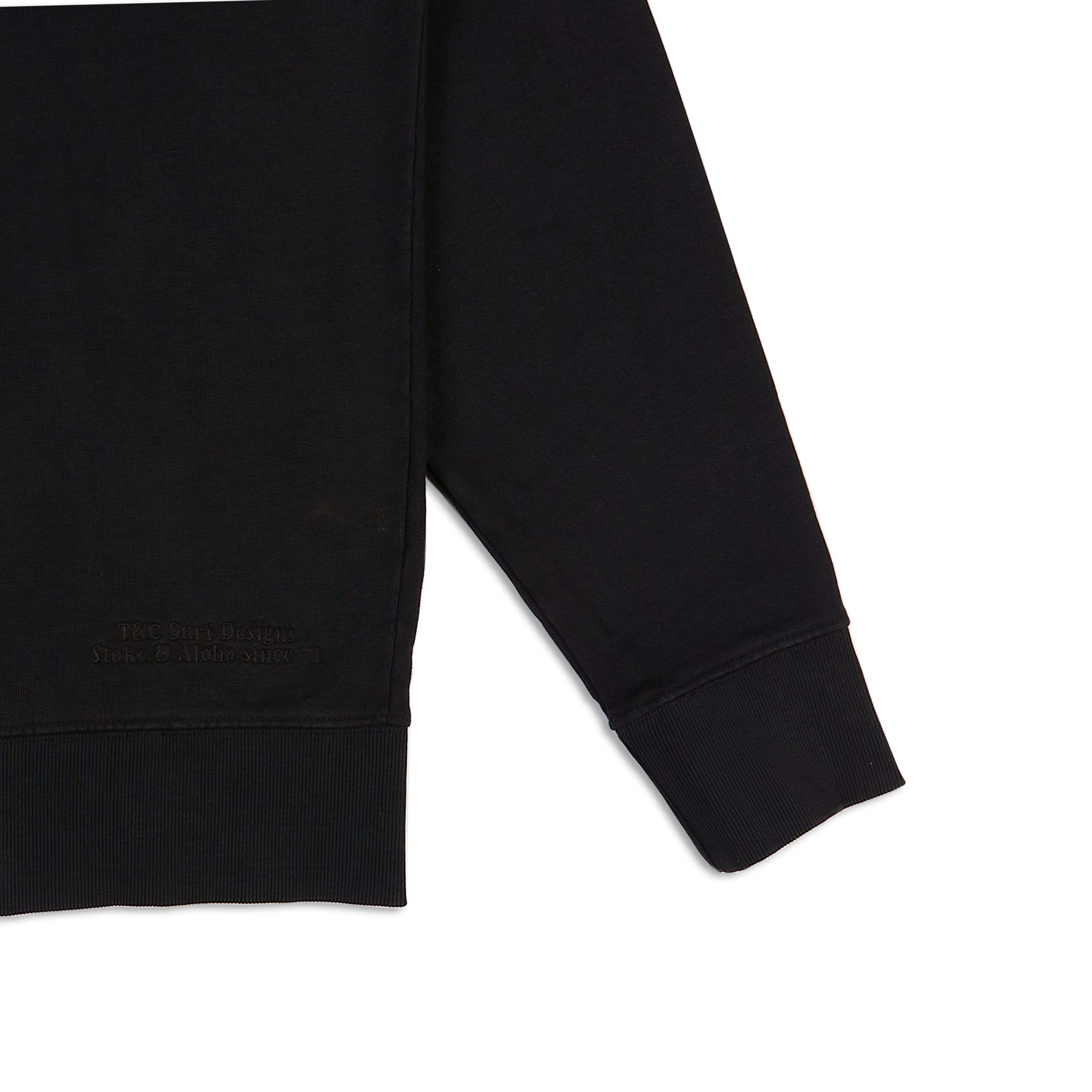 T&C Surf Designs Plain Full Zip Hooded Sweatshirt - Black