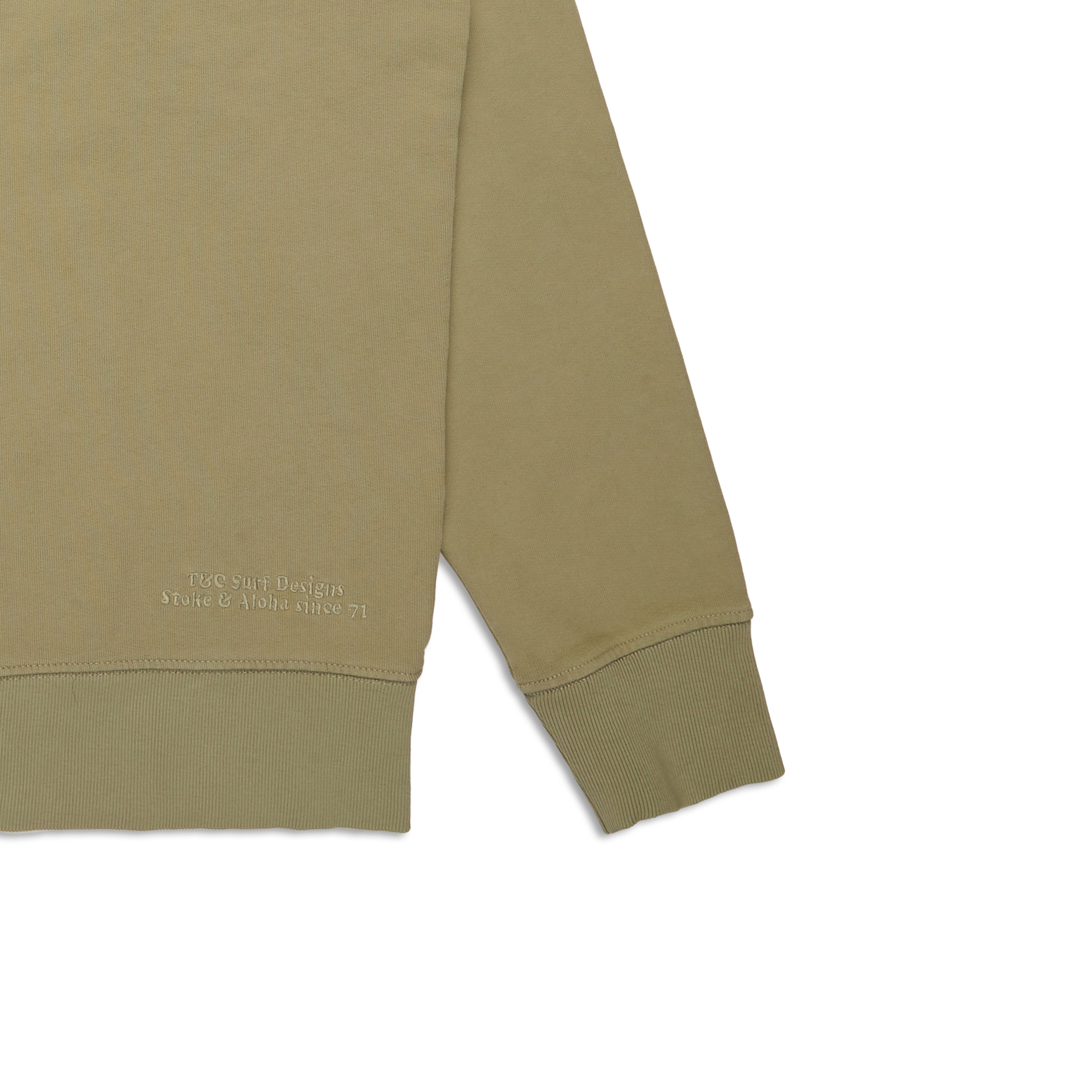 T&C Surf Designs Plain Full Zip Hooded Sweatshirt - Sage