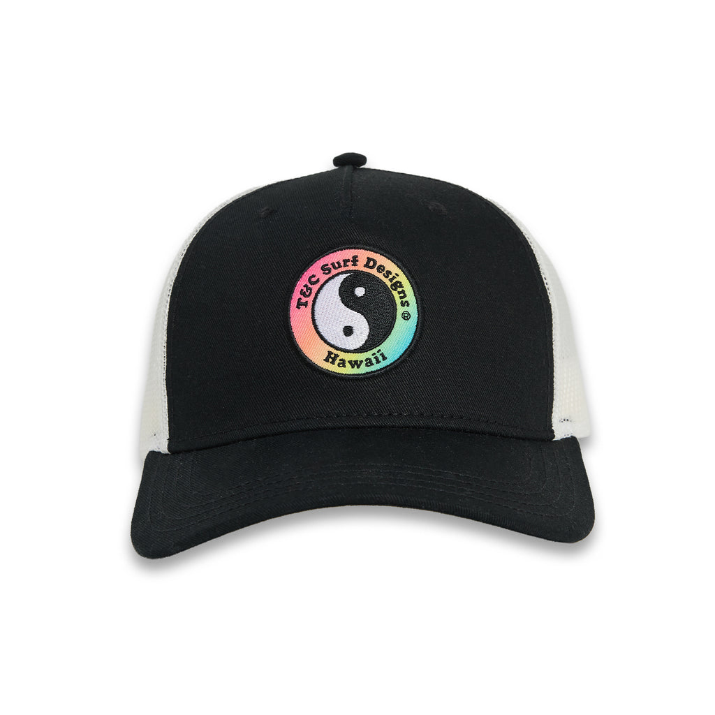 T&C Surf Designs YY Multico Trucker Cap - Black Off White Gradient Logo