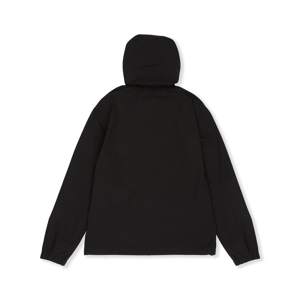Casaco corta-vento com capuz em nylon da T&C Surf Designs - Preto