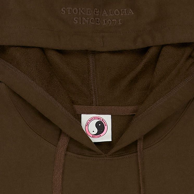 Sweatshirt com Capuz Oval da T&C Surf Designs - Castanho