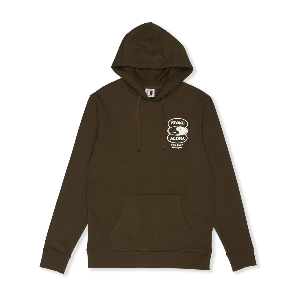 Sweatshirt com Capuz Oval da T&C Surf Designs - Castanho