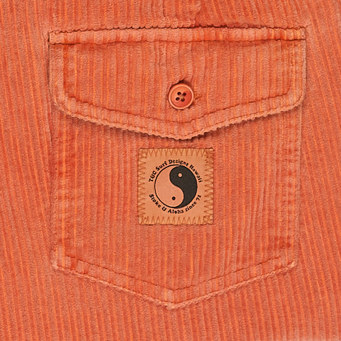 T&amp;C Surf Designs Corduroy Beach Short19"-Rust