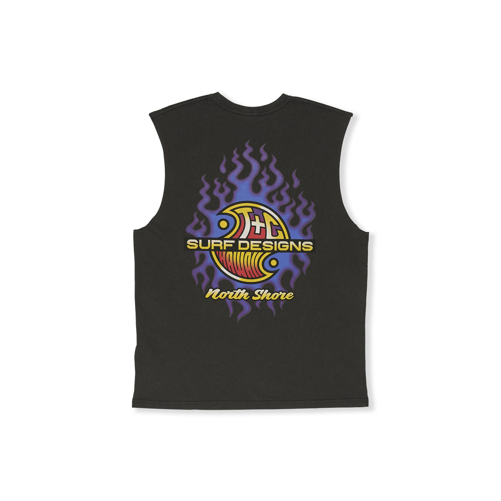 T-shirt de manga curta T&C Surf Designs Muscle - Preto