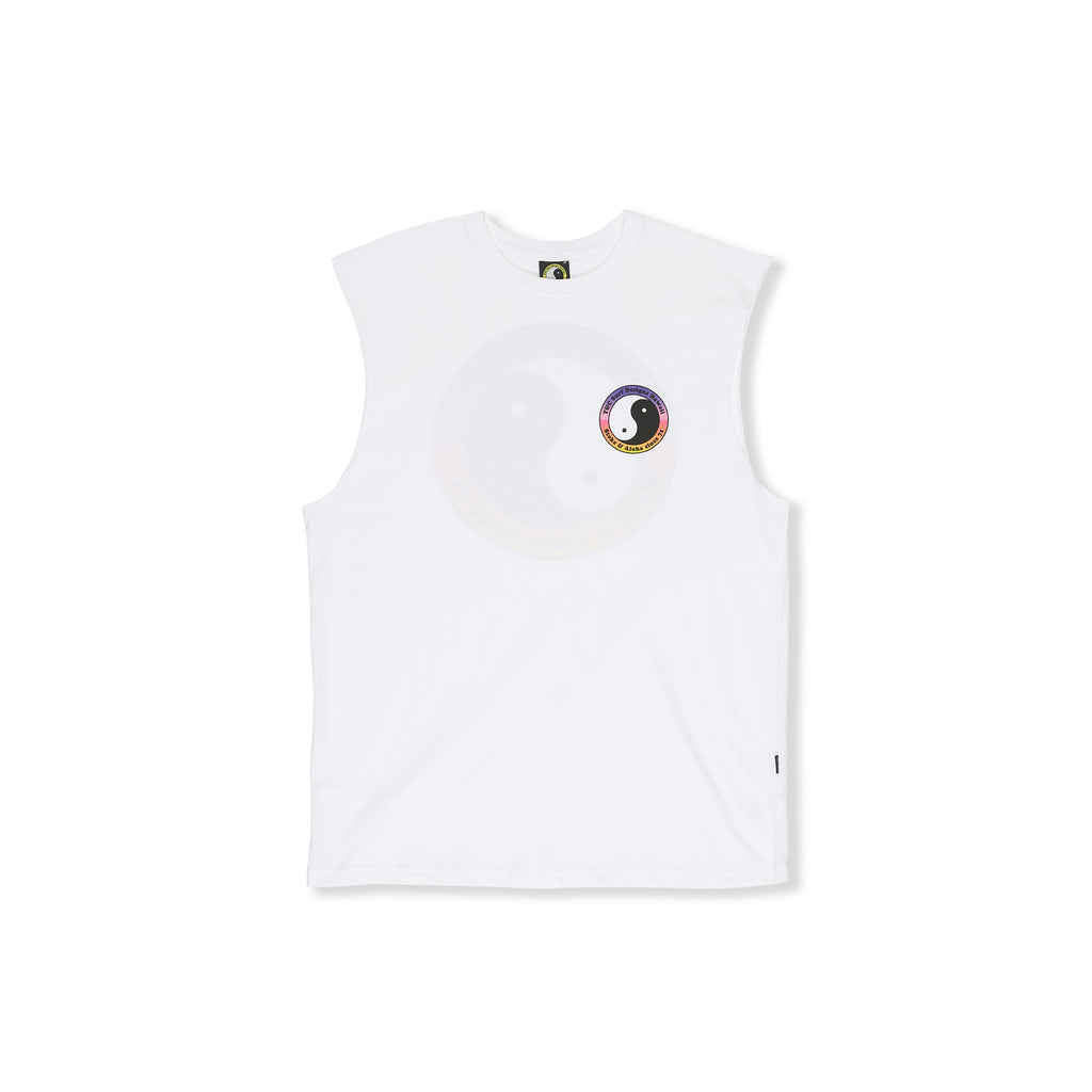 YY 71 Logo Muscle Débardeur -White