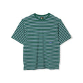 T-shirt de manga curta às riscas tingida com fios T&C Surf Designs PK - Verde