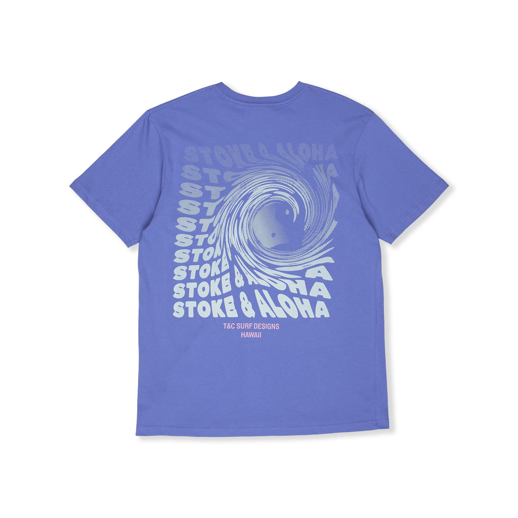 T&amp;C Surf Designs Twisted Print S/S Tee-Blueberry
