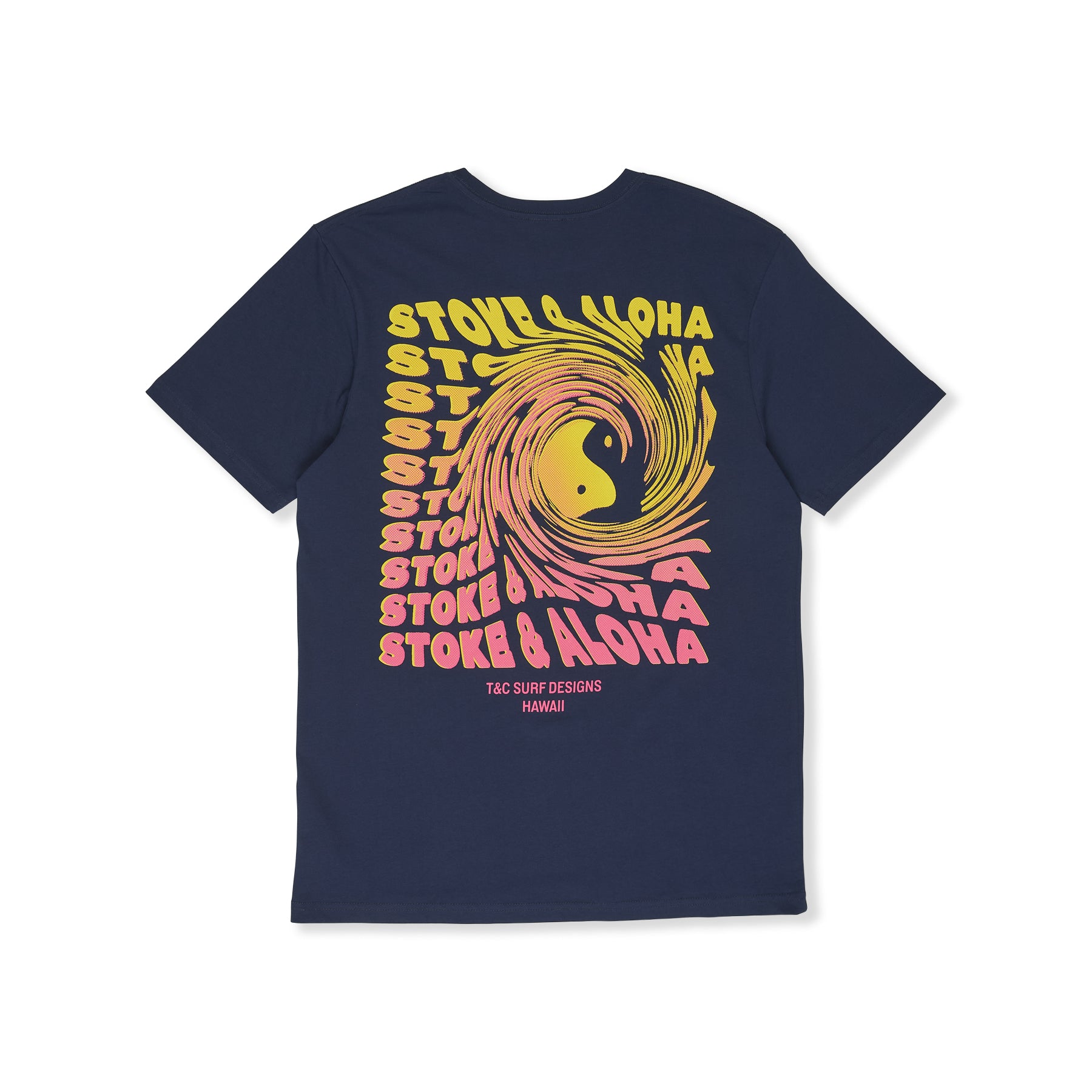 T&amp;C Surf Designs Twisted Print S/S Tee-Dark Navy